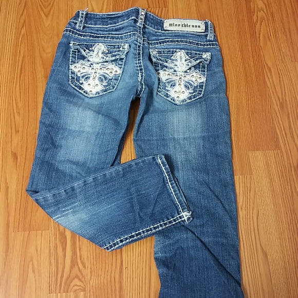 Miss Chic Jeans Denim - Miss chic Size 3 embellished Capri Jeans